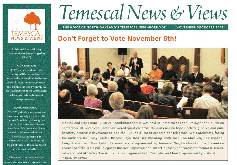 Temescal News and Views